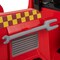 12V Ride on Fire Truck Powered Car with Water Gun and Interphone-Red